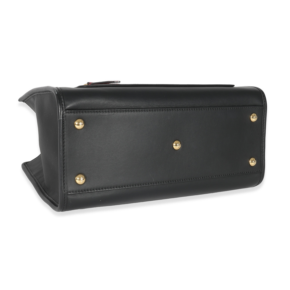 Fendi Black Zucca Embossed Leather Small Runaway Satchel - Picture 6 of 6